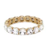 Nine West Gold Tone Crystal Stretch Bracelet -Nine West shop 5808434