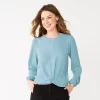 Women's Nine West Long Sleeve Twist Front Top -Nine West shop 5812797 Mystic Creek