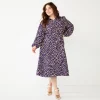 Plus Size Nine West Midi Shirt Dress -Nine West shop 5831862 Spotty Dotty Navy