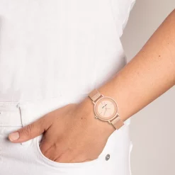 Nine West Women's Rose Gold Tone Mesh Bracelet Watch -Nine West shop 5857475 ALT9