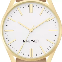 Nine West Women's Faux Leather Strap Watch -Nine West shop 5857490 ALT2