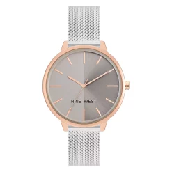 Nine West Women's Two Tone Mesh Watch