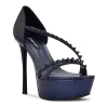 Nine West Fabla Women's Studded Dress Sandals -Nine West shop 5883457 Dark Blue Patent
