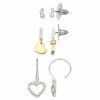 Nine West Silver Tone Heart Trio Earring Set -Nine West shop 5893022