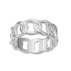 Nine West Silver Tone Chain Link Ring -Nine West shop 5893123