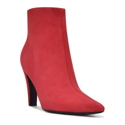 Nine West Cale 9x9 Women's Leather Ankle Boots -Nine West shop 5903922 Red Suede