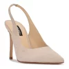Nine West Feather Women's Suede Sling Back Pumps -Nine West shop 5911106 Light Beige Suede