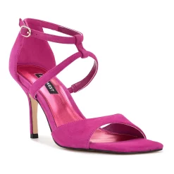 Nine West Sighs Women's Suede Dress Sandals -Nine West shop 5911670 Medium Pink Suede