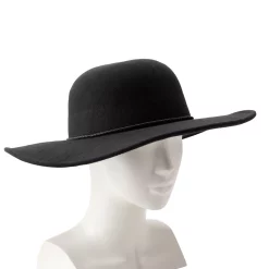 Women's Nine West Vegan Leather Braid Floppy Hat -Nine West shop 5921326 ALT