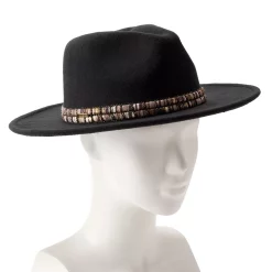 Women's Nine West Felt Multi-Color Trim Panama Hat -Nine West shop 5921336 ALT