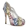 Nine West Hilare Women's Platform Heels -Nine West shop 5965706 Metallic Iridescent