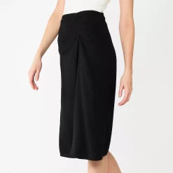 Women's Nine West Side Ruched Midi Skirt 11 Women's Nine West Side Ruched Midi Skirt -Nine West shop 5975590 Mineral Black