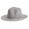 Women's Nine West Ribbed Knit Packable Panama Hat -Nine West shop 6004033 Gray