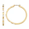 Nine West Gold Tone Crystal Baguette-Studded Hoop Earrings -Nine West shop 6015494