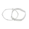 Nine West Silver Tone Two Row Bracelet Set -Nine West shop 6015624