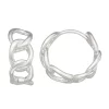 Nine West Silver Tone Curb Link Huggie Hoop Earrings 2 Nine West Silver Tone Curb Link Huggie Hoop Earrings -Nine West shop 6015629