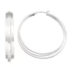 Nine West Silver Tone Large Layered Hoop Earrings -Nine West shop 6015633