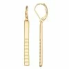 Nine West Gold Tone Textured Bar Drop Earrings -Nine West shop 6015711