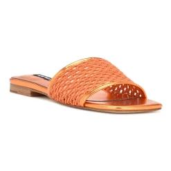 Nine West Mends Women's Slide Sandals -Nine West shop 6038514 Orange Multi