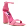 Nine West Marrie Women's Block Heel Dress Sandals -Nine West shop 6097981 Pink Woven Multi