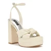Nine West Vivid Women's Platform Dress Sandals -Nine West shop 6098036 Cream