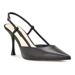 Nine West Peni Pointy Toe Women's Slingback Dress Pumps -Nine West shop 6102003 Black Leather