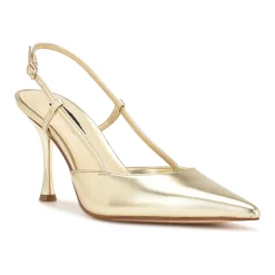 Nine West Peni Pointy Toe Women's Slingback Dress Pumps -Nine West shop 6102003 Gold