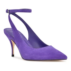 Nine West Boca Women's Ankle Strap Heels -Nine West shop 6131881 Purple Suede