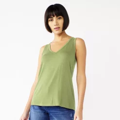 Women's Nine West Easy V-Neck Tank -Nine West shop 6171582 Sander Sage