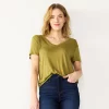 Women's Nine West Essential V-Neck Tee -Nine West shop 6172031 Sergrio Olive