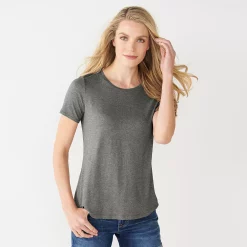 Women's Nine West Essential Crewneck Tee -Nine West shop 6172706 Dark Storm Heather